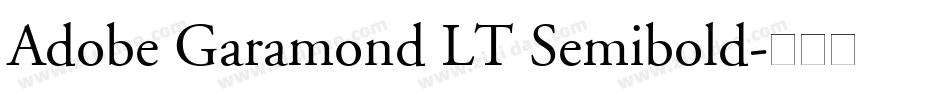 Adobe Garamond LT Semibold字体转换